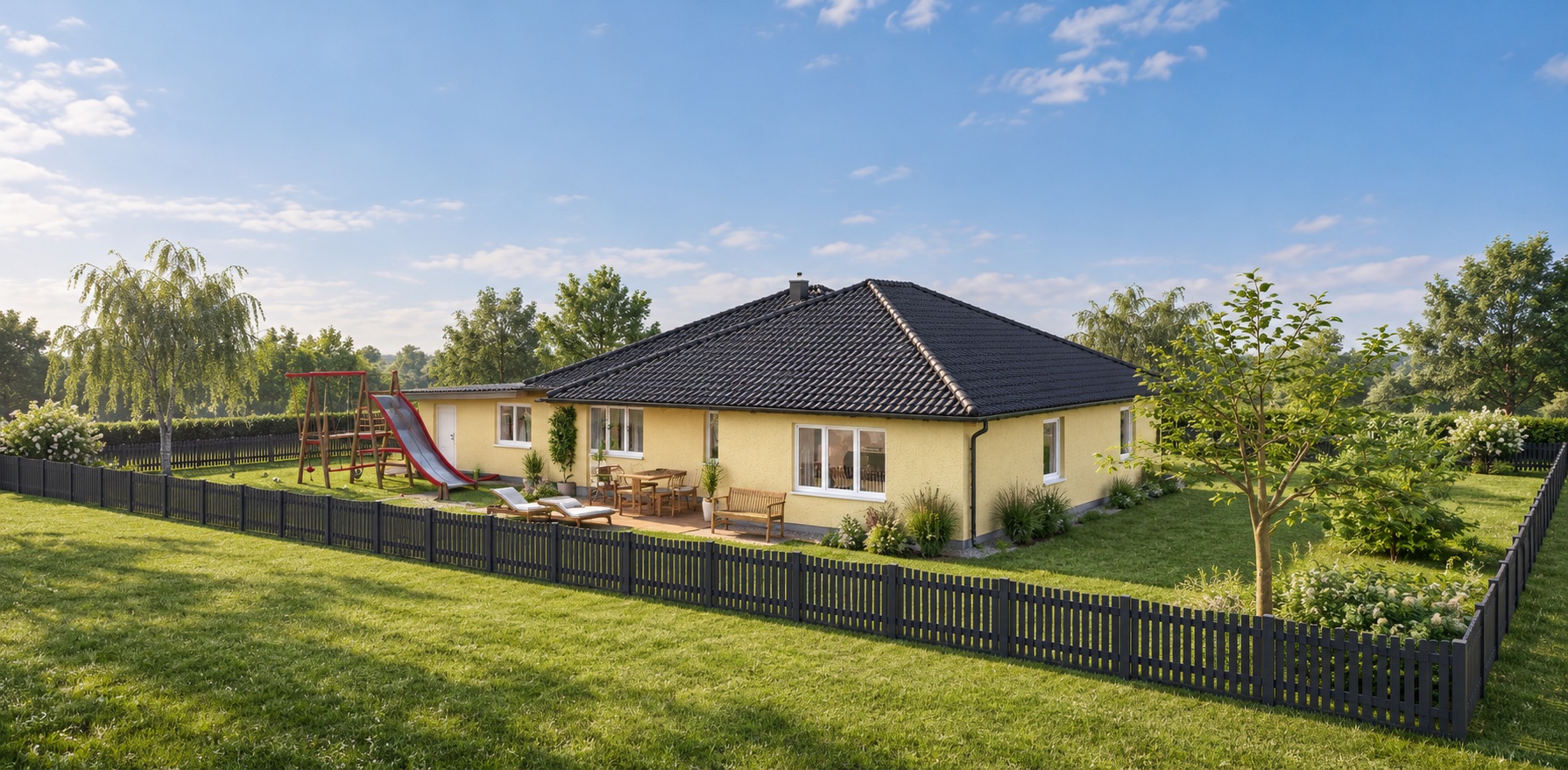 Bungalow BUVIK 170 – KI-Visualisierung – Hausansicht – Bild 2