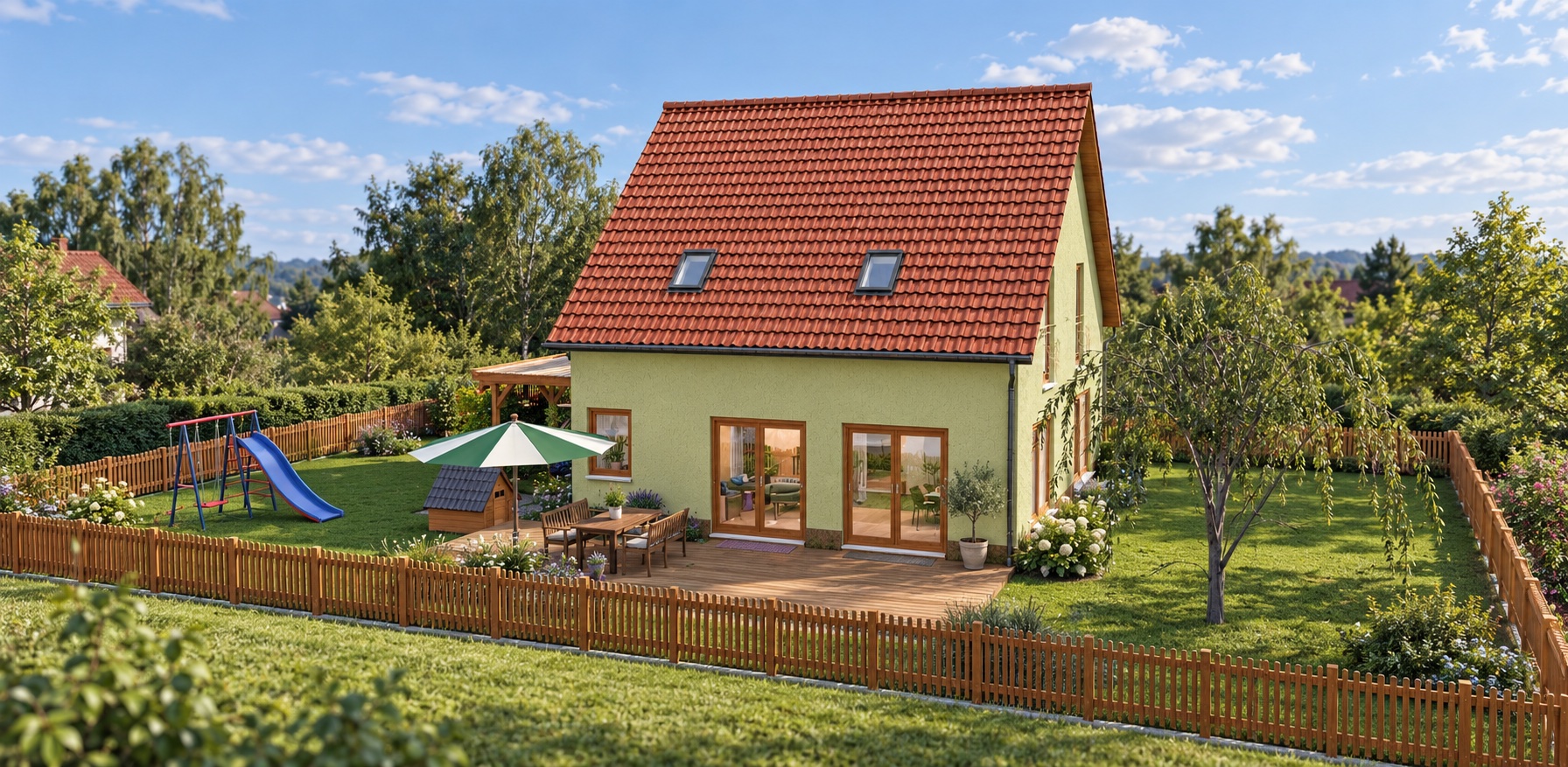 Einfamilienhaus EIKEMO 188 – KI-Visualisierung – Hausansicht – Bild 2