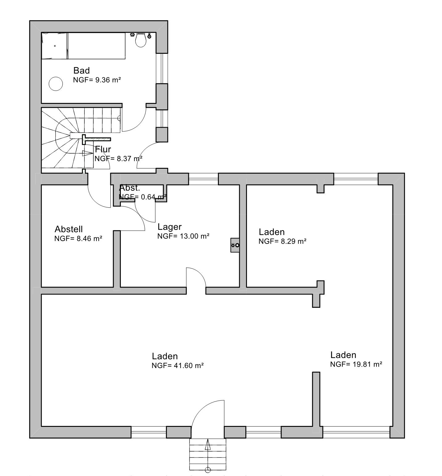Erdgeschoss Laden